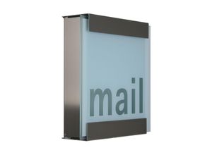 Keilbach Briefkasten, Edelstahl, Glasfront