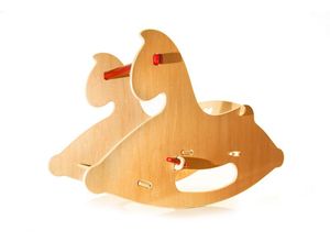 Schaukelpferd aus Holz (natur) / rocking horse