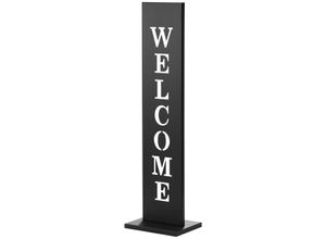 Weles Amare Standschild Welcome 20 x 15 x 72 cm, Schwarz