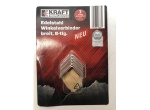 Edelstahl Breiter Winkelverbinder 8 Stück, je ca. 30 x 30 x 30 mm