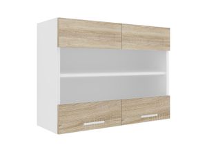 Vcm Küchenschrank Breite 80 cm Matt Glastür Hängeschrank Küche Küchenmöbel Esilo