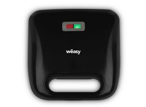 WEASY Sandwichmaker 4 in 1 JOY600 / 750 W / Sandwich, Waffel, Grill und Donuts / Überhitzungsschutz / schwarz