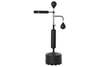 HOMCOM Boxstand Standbox-Trainer mit 2 Speedbällen 360°-Reflexstange 160-230cm höhenverstellbar