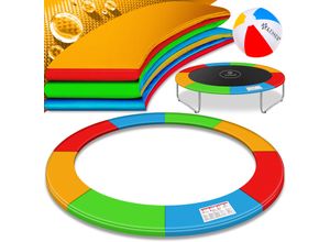 KESSER® - Trampolin Randabdeckung Ø 244 , 305 , 366 , 426 cm , 30cm breit 100% UV-beständig reißfest Federabdeckung , Grün , Blau