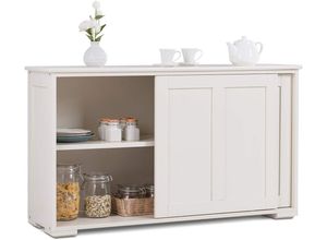 COSTWAY Sideboard, Küchenschrank mit Schiebetüren