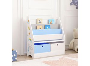 Kinderregal Neda Koala-Motiv Weiß/Grau/Blau