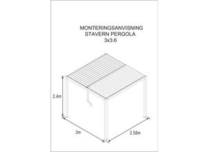 Pavillon mit Lamellendach, ca. 300 x 360 x 240 cm