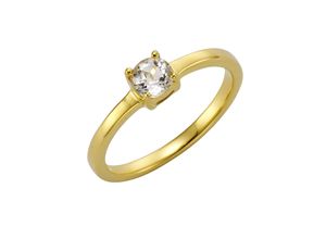 Zeeme Gemstones Ring 925/- Sterling Silber vergoldet mit Weißtopas