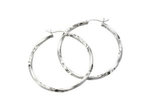Zeeme Silber Ohrringe 925 Silber mattiert diamantiert