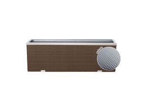 Dynamic24 Polyrattan Pflanzgefäß mit Aluminiumrahmen