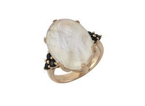 Zeeme Gemstones Ring 925/- Sterling Silber Mondstein und Spinell