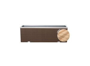 Dynamic24 Polyrattan Pflanzgefäß mit Aluminiumrahmen