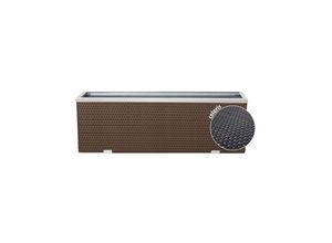 Dynamic24 Polyrattan Pflanzgefäß mit Aluminiumrahmen
