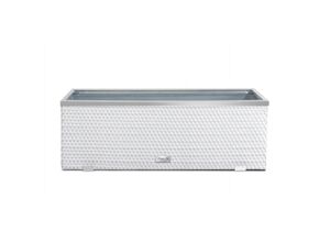 Dynamic24 Polyrattan Pflanzgefäß mit Aluminiumrahmen