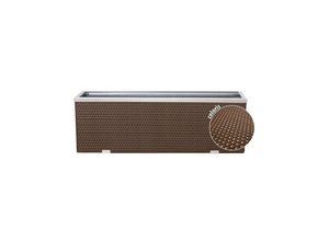 Dynamic24 Polyrattan Pflanzgefäß mit Aluminiumrahmen