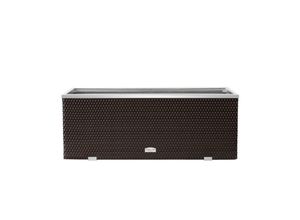 Dynamic24 Polyrattan Pflanzgefäß mit Aluminiumrahmen