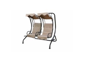 Grasekamp Hollywoodschaukel Duett 2 sitzig Relaxen Spass Beige