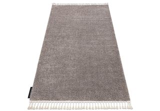 Tappeto Berber 9000 Maro Frange Berbero Marocchino Shaggy Marrone 200X290 Cm