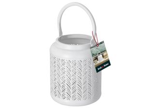 Kotarbau® Lanterna Con Manico In Metallo Bianco ⌀ 12,5 Cm Altezza 24 Cm Acciaio…