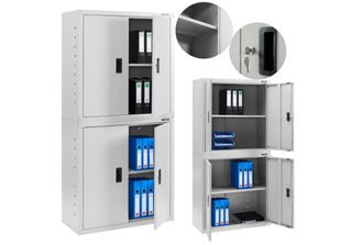 Arebos Schedario 180X90X40 Cm Armadio Per Ufficio Armadio Per Archiviazione Gri…