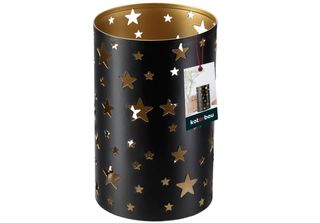 Kotarbau® Lanterna Stelle Metallo Nero ⌀ 9 Cm Altezza 15 Cm Acciaio Traforato P…