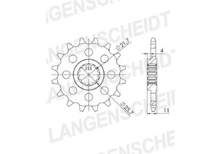 Pignone Supersprox 520 - 14T Cst-1581:14|Dentatura Fine 22,0/25,0
