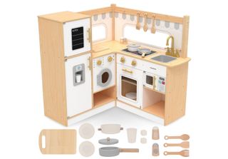 Mamabrum Cucina Interattiva Xxl Per Bambini In Legno Con Effetti Luce E Accesso…