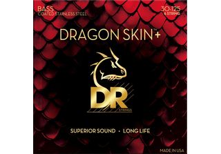 Dr Strings Dragon Skin+ Coated Steel 6-String Medium 30-125 Struny Pro 6-Strunn…