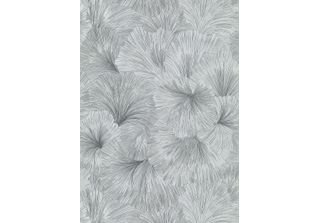 Carta Da Parati Erismann Foglie Grigio - 661577 - 53 Cm X 10,05 M