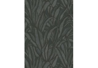 Carta Da Parati Erismann Foglie Nere - 661566 - 53 Cm X 10,05 M