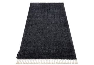 Tappeto Berber 9000 Grigio Frange Berbero Marocchino Shaggy Grigio 200X290 Cm