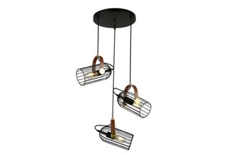Lampadario Industriale Nero Italux Antoin PND-2445-3-BK