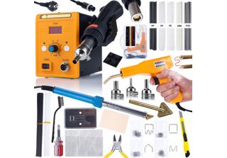 Rosfix Set Saldatore Ad Aria Calda 858D + Saldatore Blue Lark 80W BL80W Con Set…