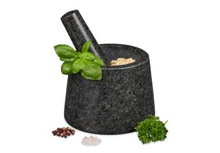 Relaxdays Mortaio In Granito Con Pestello Per Pesto