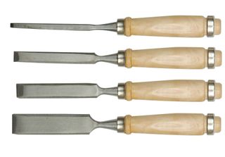 Set Di Scalpelli 4 Pz. Set Di Scalpelli Scalpelli Per Legno 6, 12, 18, 24 Mm