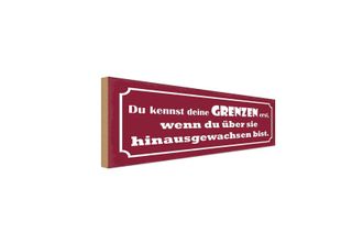 Vianmo Insegna In Legno 10X27 Cm Kennst Deine Grenzen Erst Wenn
