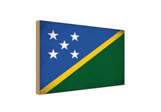 Vianmo Insegna In Legno 30X40 Cm Salomonen Solomon Islands Vintag