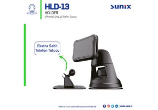 Sunix Supporto Auto Porta Cellulare Magnetico Per Cruscotto Parabrezza Nero