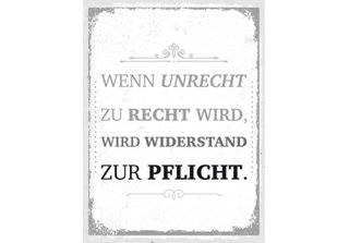 Vianmo Insegna In Legno 40X30 Cm Wenn Unrecht Zu Recht Wird