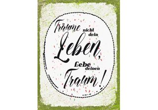 Vianmo Insegna In Legno 40X30 Cm TräUme Nicht Dein Leben Lebe Traum