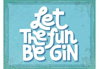 Vianmo Insegna In Legno 30X40 Cm Alkohol Let The Fun Be Gin