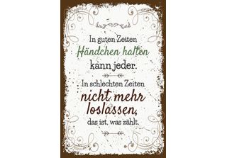 Vianmo Insegna In Legno 18X12 Cm In Guten Zeiten HäNdchen Halten