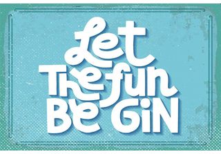 Vianmo Insegna In Legno 12X18 Cm Alkohol Let The Fun Be Gin