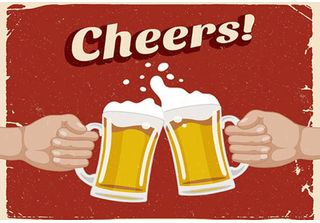Vianmo Insegna In Legno 20X30 Cm Beer Cheers Bier