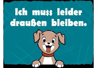Vianmo Insegna In Legno 30X40 Cm Hund Ich Muss Leider Draussen Bleiben