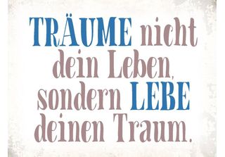 Vianmo Insegna In Legno 30X40 Cm TräUme Nicht Dein Leben Lebe