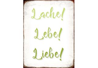 Vianmo Insegna In Legno 40X30 Cm Lache Lebe Liebe Retro