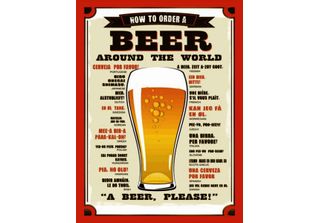 Vianmo Insegna In Legno 40X30 Cm Bier Beer Around The World Beer Please