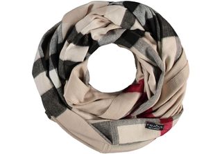 Fraas Sciarpa Cashmink® Scarf With Fraas Plaid Beige