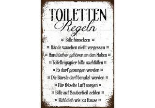 Vianmo Insegna In Legno 18X12 Cm Toiletten Regel Bitte Hinsetzen
